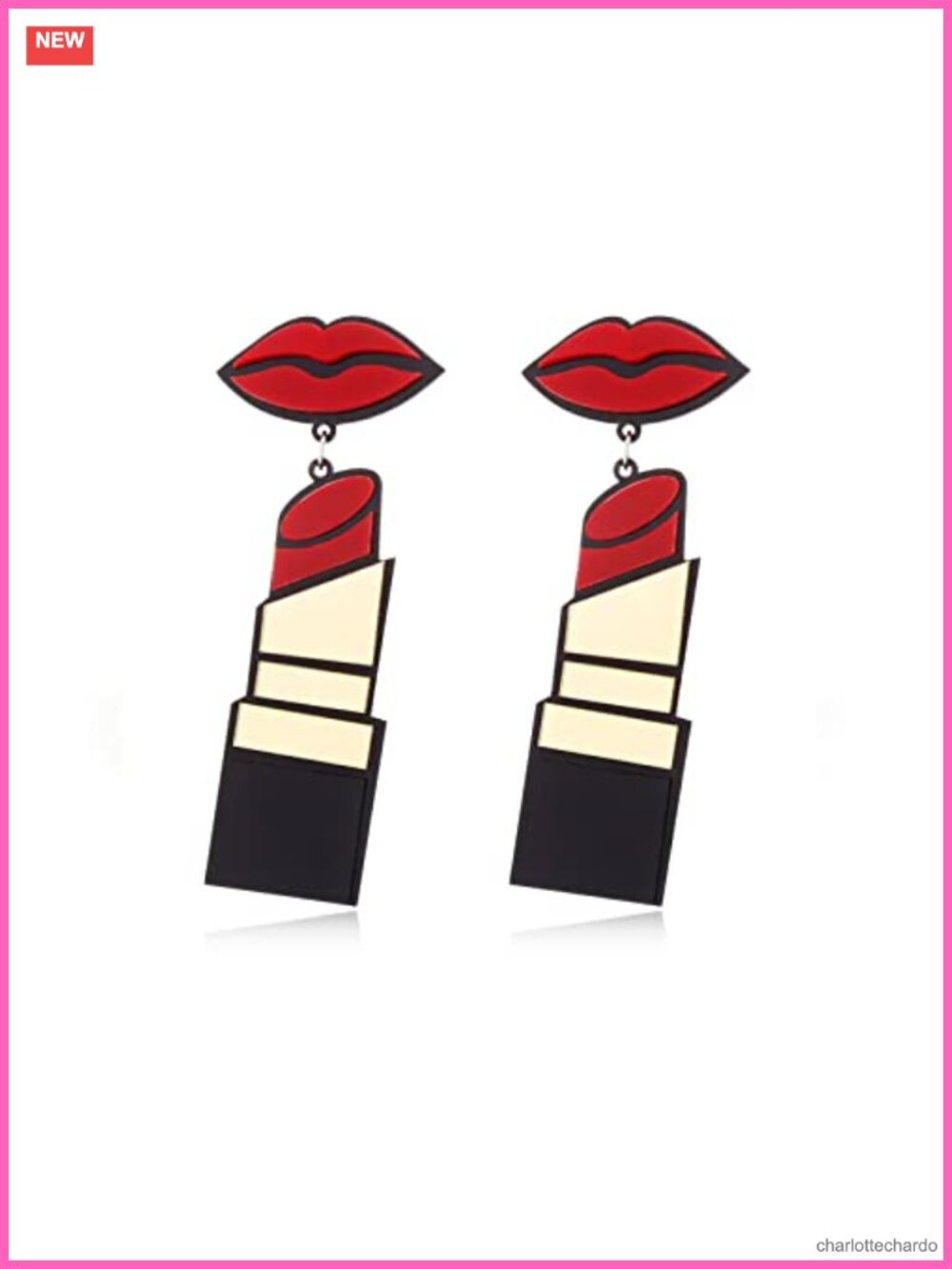Lip Dangle Drop Earrings Acrylic Statement Women Jewelry